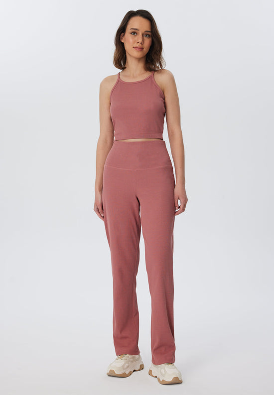 Leela Cotton 4071-072 | Ripp Hose - Dunkel Mauve Neueste Mode