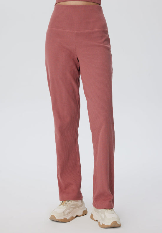 Leela Cotton 4071-072 | Ripp Hose - Dunkel Mauve Neueste Mode