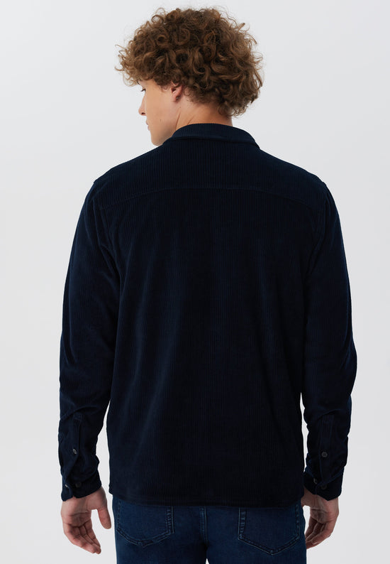 Leela Cotton 9233-045 | Unisex Cord Jacke - Nachtblau Kauf eins, bekomm eins gratis