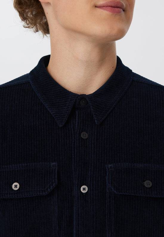 Leela Cotton 9233-045 | Unisex Cord Jacke - Nachtblau Kauf eins, bekomm eins gratis