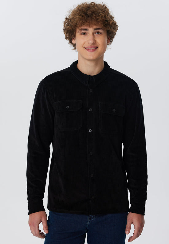 Leela Cotton 9233-021 | Unisex Cord Jacke - Schwarz