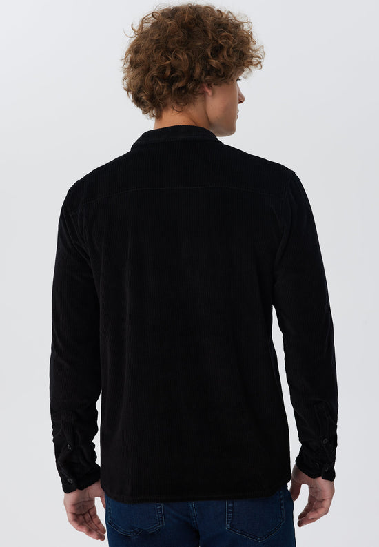 Leela Cotton 9233-021 | Unisex Cord Jacke - Schwarz Tägliche Deals