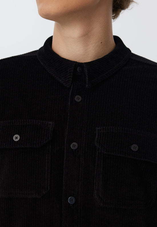 Leela Cotton 9233-021 | Unisex Cord Jacke - Schwarz Tägliche Deals