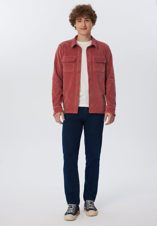 Leela Cotton 9233-072 | Unisex Cord Jacke -Dunkel Mauve Sonderangebote