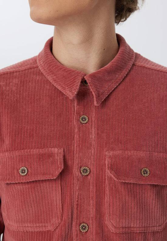Leela Cotton 9233-072 | Unisex Cord Jacke -Dunkel Mauve Sonderangebote