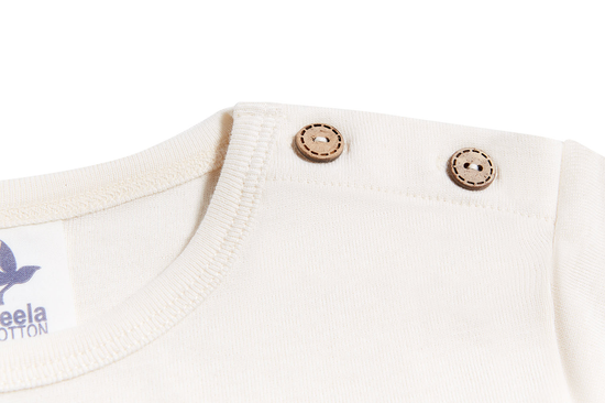 Leela Cotton 2060 | Baby Basic Langarmshirt - Natur VIP-Rabatte