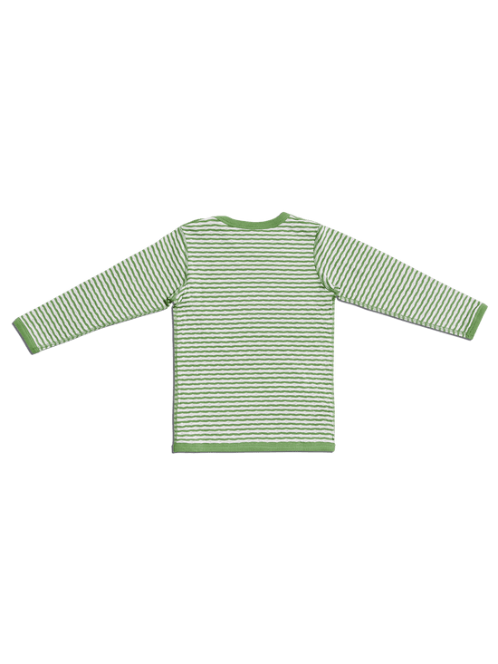 Leela Cotton 2290 | Baby Wendelangarmshirt - Waldgrün-Beige-Melange Wochenangebot