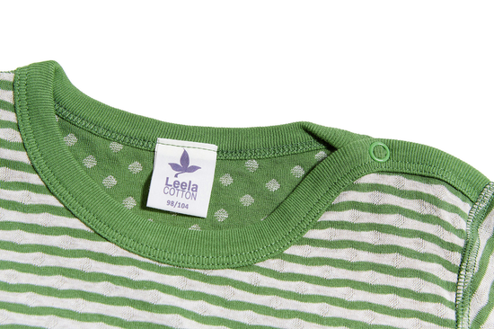 Leela Cotton 2290 | Baby Wendelangarmshirt - Waldgrün-Beige-Melange Wochenangebot