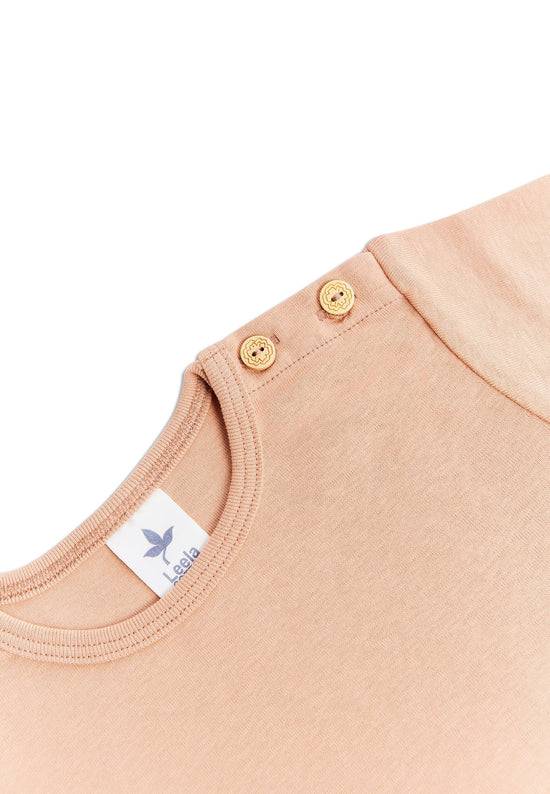 Leela Cotton 2010 CC | Basic Kurzarmshirt - Café Crema Letzter Tag