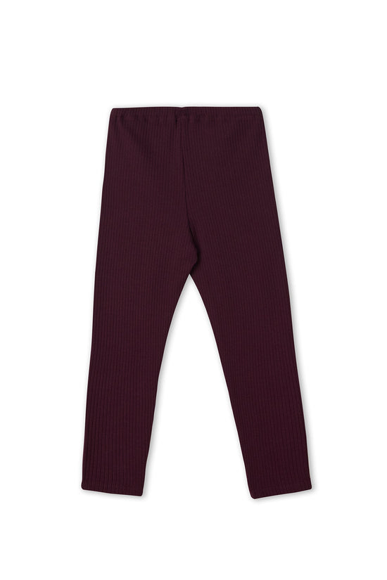 Leela Cotton 2052 AU | Ripp-Leggings - Aubergine Bis zu 55% Rabatt