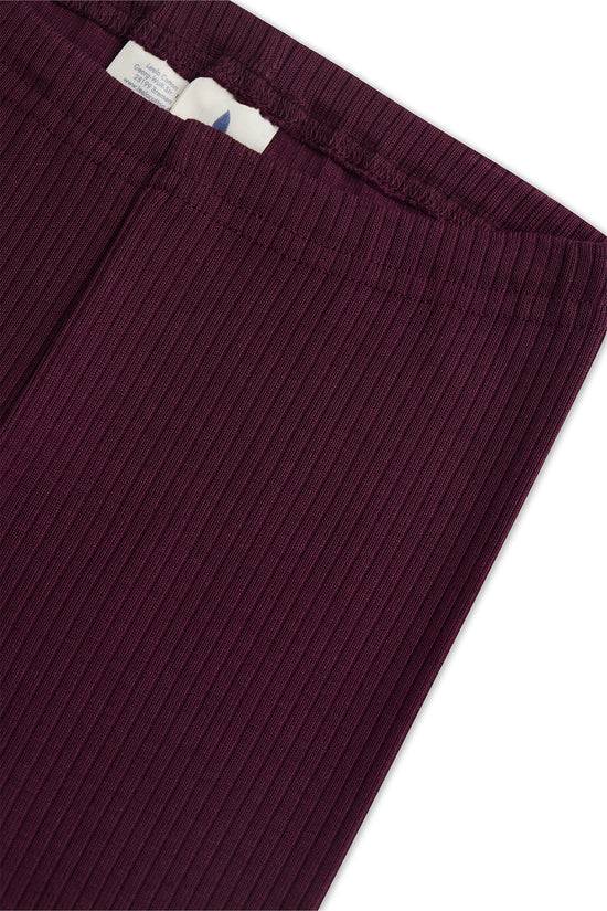 Leela Cotton 2052 AU | Ripp-Leggings - Aubergine Bis zu 55% Rabatt