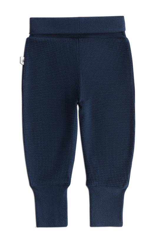 Leela Cotton 2869 ID | Waffel Strick Babyhose breiter Bund - Indigo Begrenzt auf 3 Tage