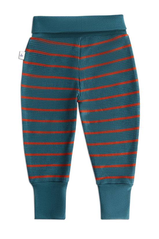 Leela Cotton 2869 WS | Waffel Strick Babyhose breiter Bund - Tanne/Tabasco Black Friday Preise