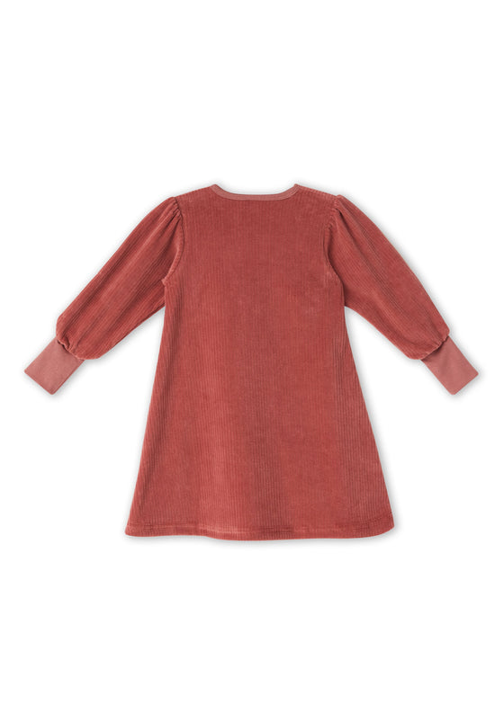 Leela Cotton 2624 WR | Cordkleid - Dunkel Mauve Hotsell
