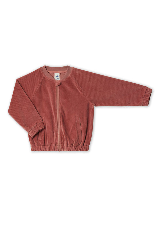 Leela Cotton 2696 WR | Cord Baseballjacke - Dunkel Mauve Blitzverkäufe