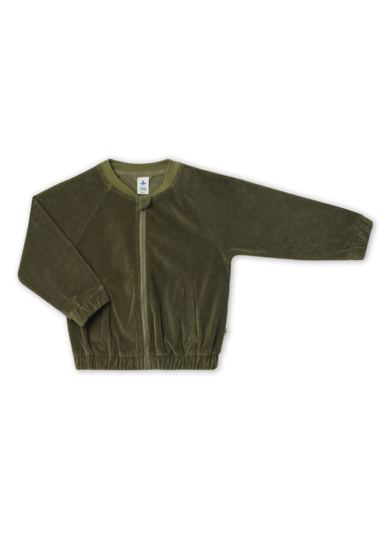 Leela Cotton 2696 OL | Cord Baseballjacke - Oliv Kostenloser Versand