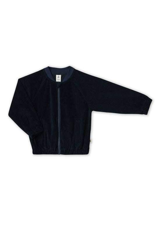 Leela Cotton 2696 AB | Cord Baseballjacke- Nachtblau Limitierter Zeitrabatt