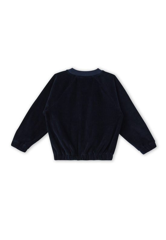 Leela Cotton 2696 AB | Cord Baseballjacke- Nachtblau Limitierter Zeitrabatt