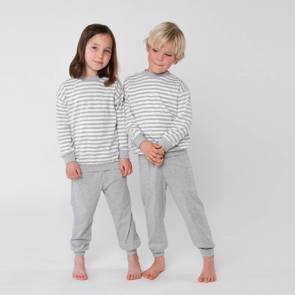 LIVING CRAFTS ELEPHANT - Kinderschlafanzug - Grey-melange/White Striped