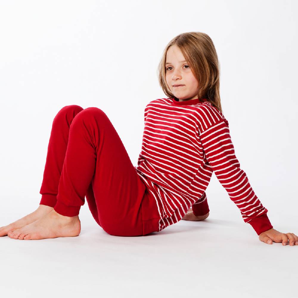 LIVING CRAFTS - Kinderschlafanzug - White/Red Striped Blitzangebot