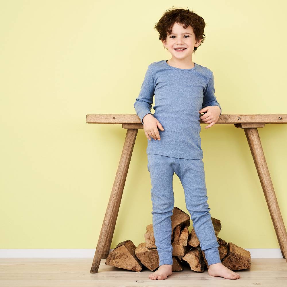 LIVING CRAFTS HERON - Lange Unterhose - Blue Melange Begrenzte Freigabe