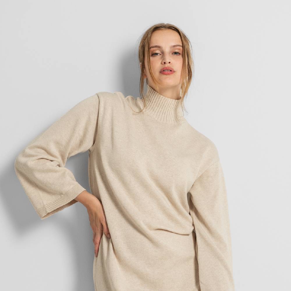 LIVING CRAFTS EELA - Strickkleid - Sand Speichern exportieren