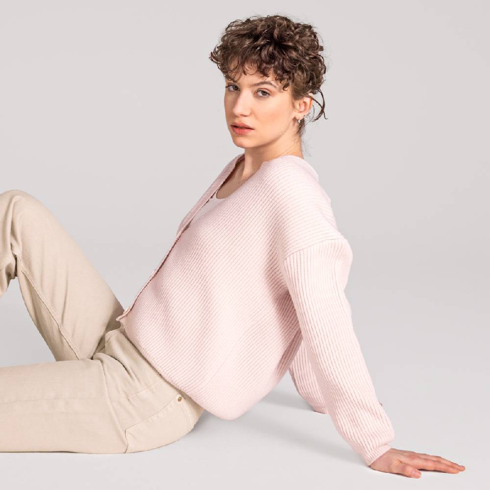 LIVING CRAFTS ALFREY - Strickjacke boxy - Nude Versandkostenfrei