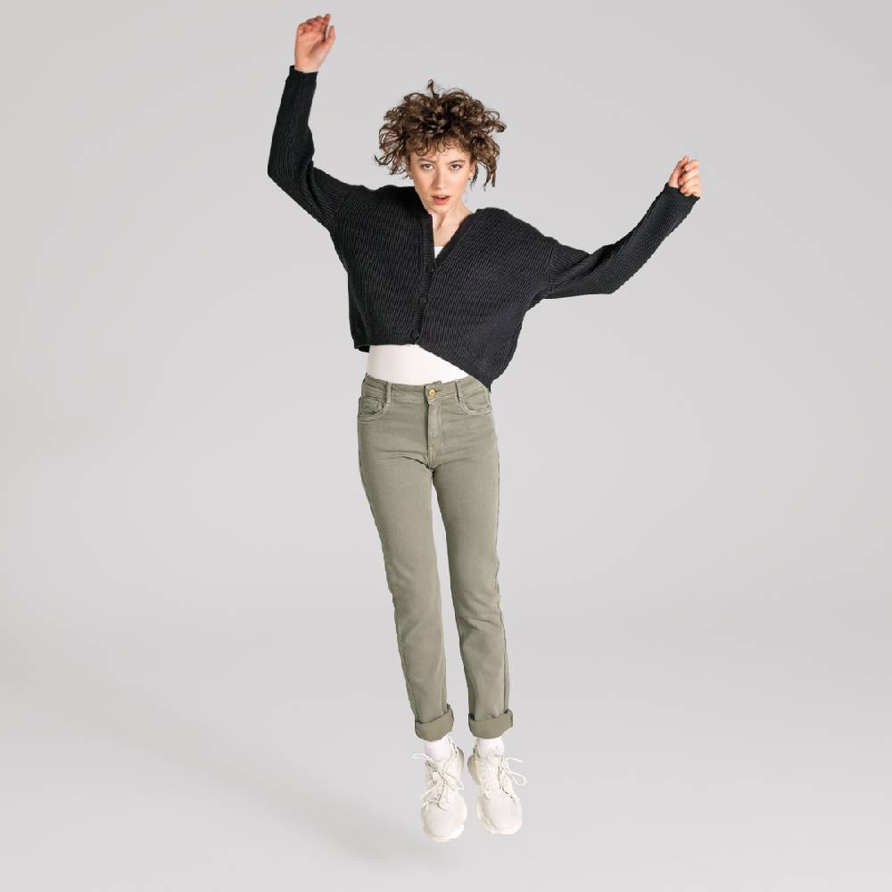 LIVING CRAFTS AVALYN - Color Denim - Khaki Begrenztes Angebot