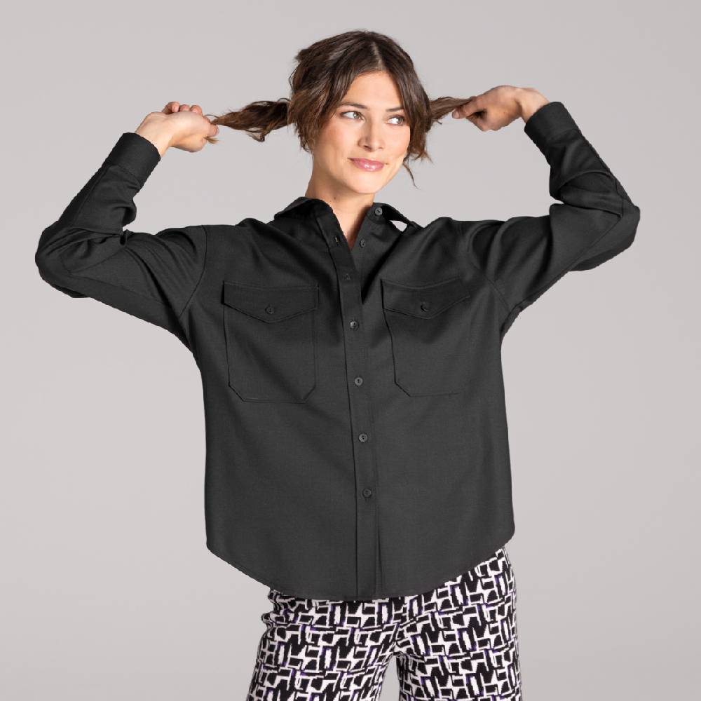 LIVING CRAFTS ALIX - Utility Shirt - Black Preisnachlass