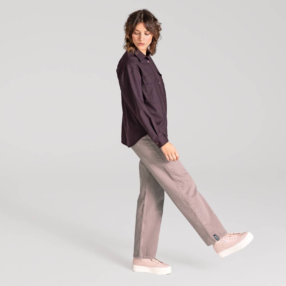 LIVING CRAFTS ALIX - Utility Shirt - Aubergine Muttertagsangebot