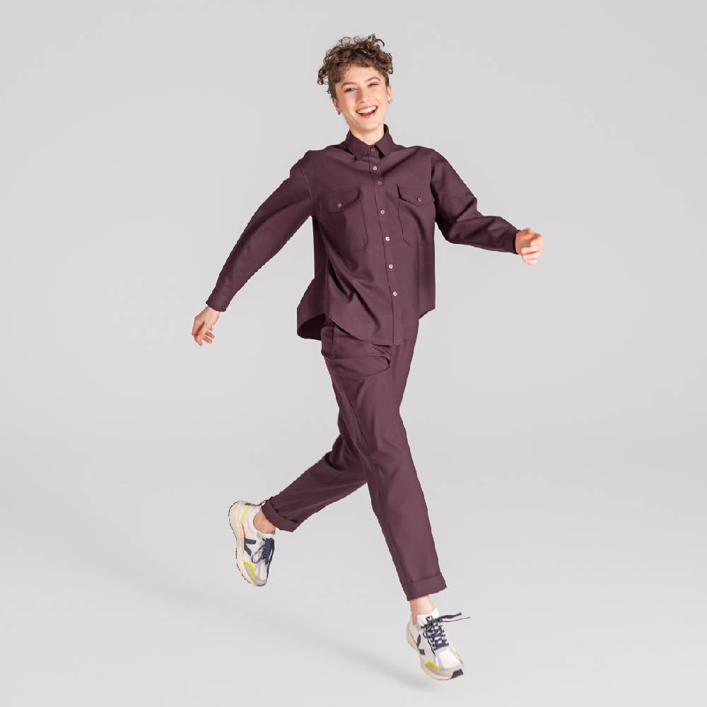 LIVING CRAFTS ALIX - Utility Shirt - Aubergine Muttertagsangebot