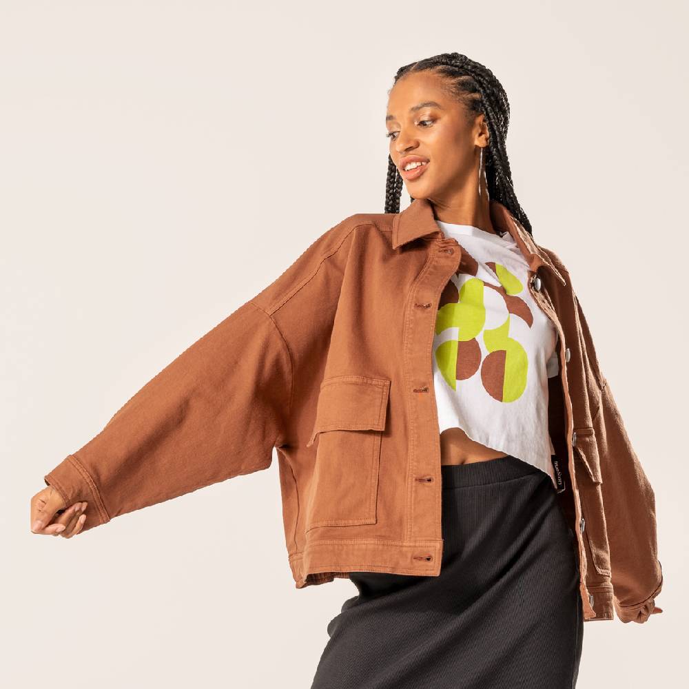 LIVING CRAFTS DAFNE - Jeansjacke - Brown Saisonale Angebote