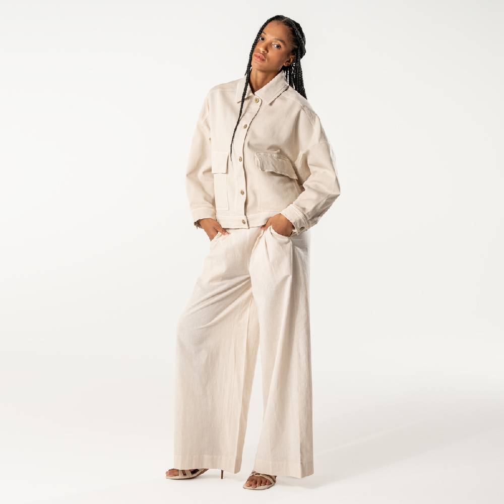 LIVING CRAFTS DAFNE - Jeansjacke - Sand Räumungsverkauf