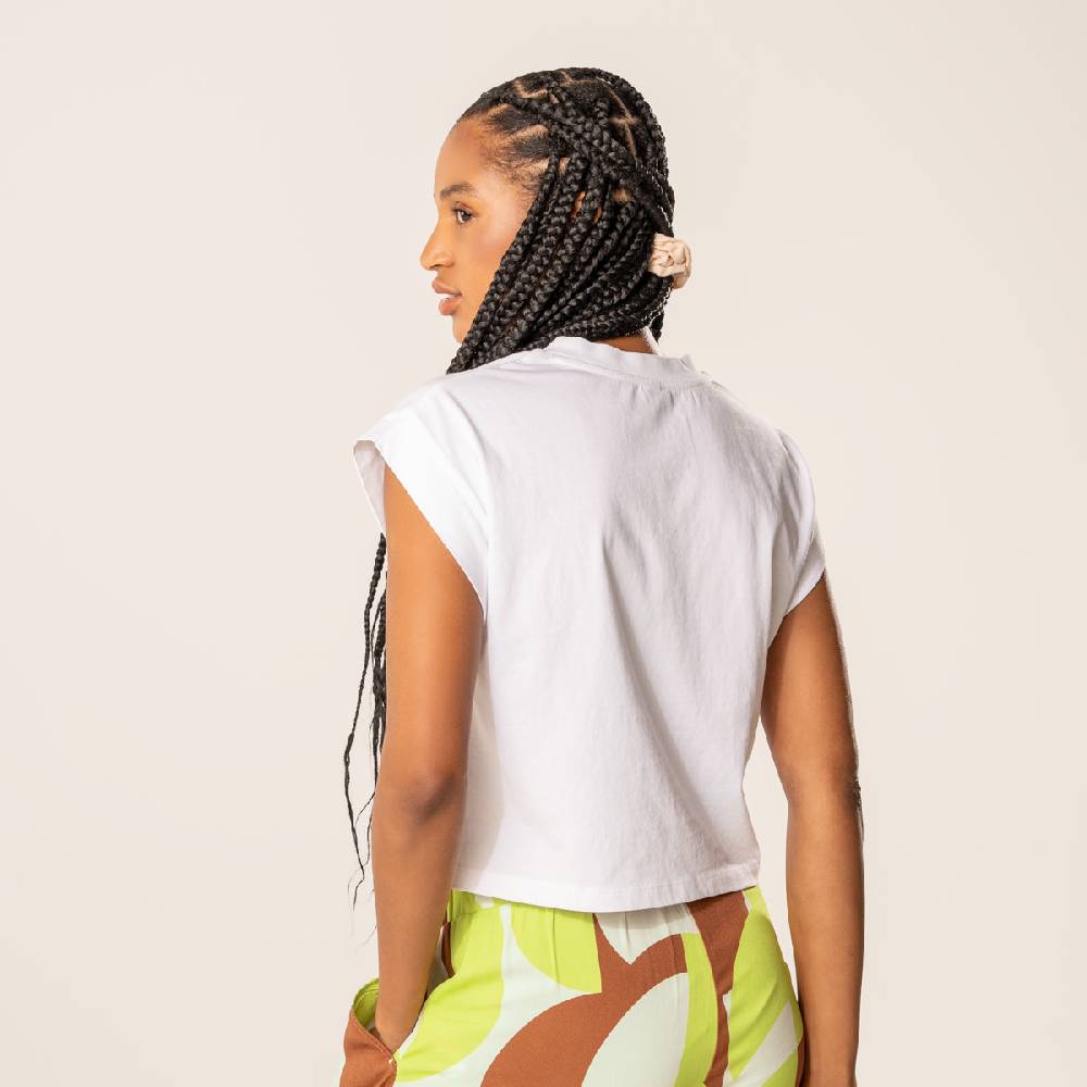 LIVING CRAFTS DANBI - Boxy T-Shirt - White JETZT KAUFEN
