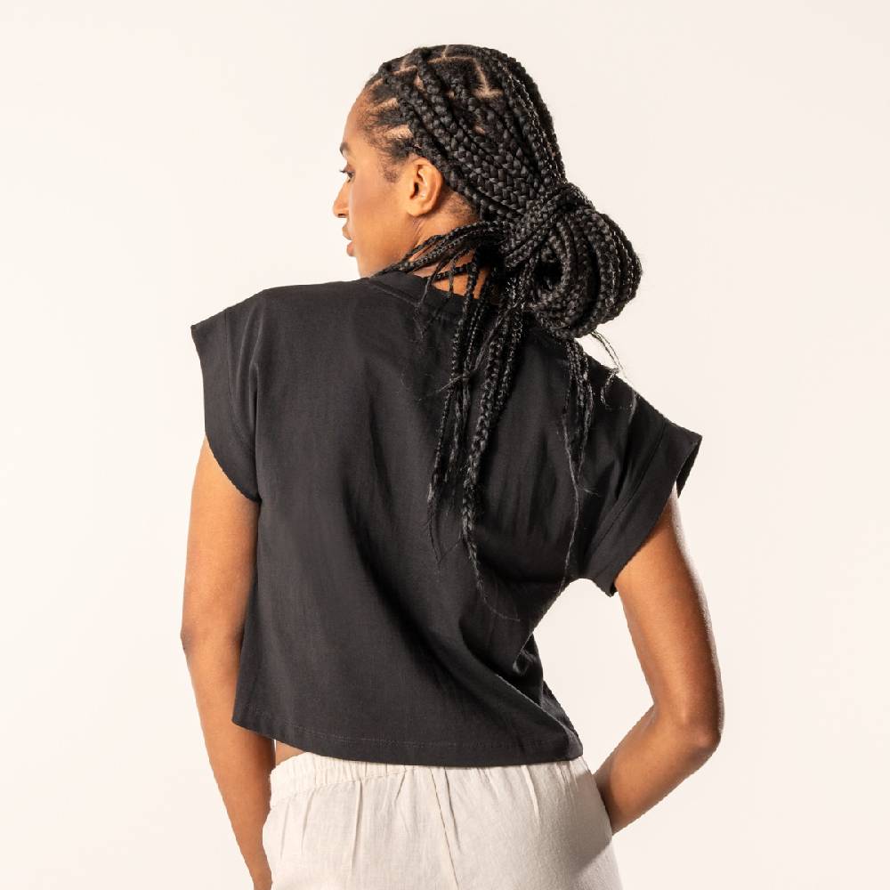 LIVING CRAFTS DANBI - Boxy T-Shirt - Black Neueste Stile