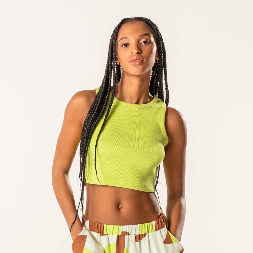 LIVING CRAFTS DEMI - Ripp-Crop-Top - Pear Letzte 2 Tage
