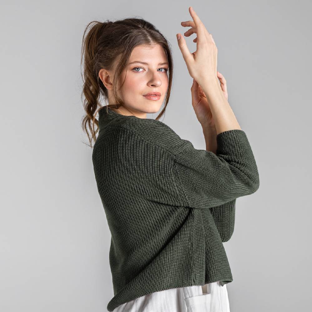 LIVING CRAFTS BINE - Strickjacke - Dark Khaki Discount Store für neue Produkte