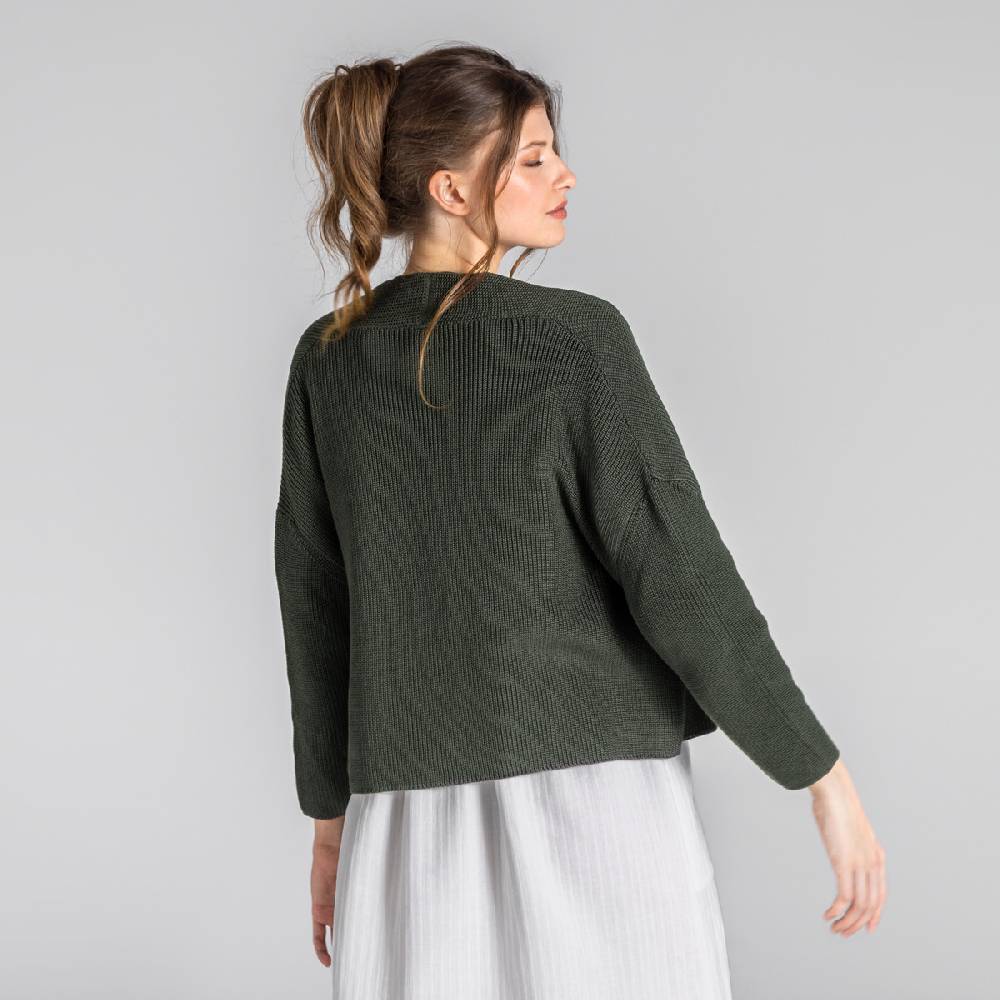 LIVING CRAFTS BINE - Strickjacke - Dark Khaki Discount Store für neue Produkte