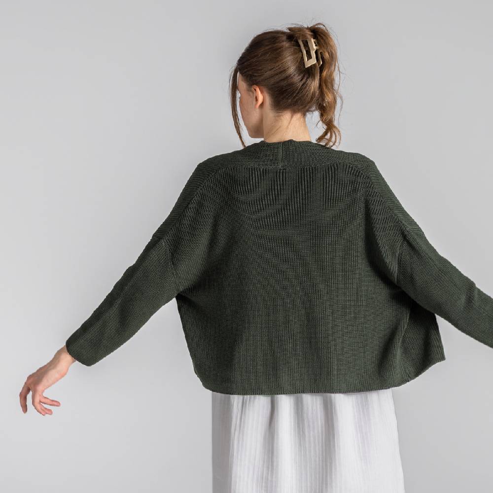 LIVING CRAFTS BINE - Strickjacke - Dark Khaki Discount Store für neue Produkte