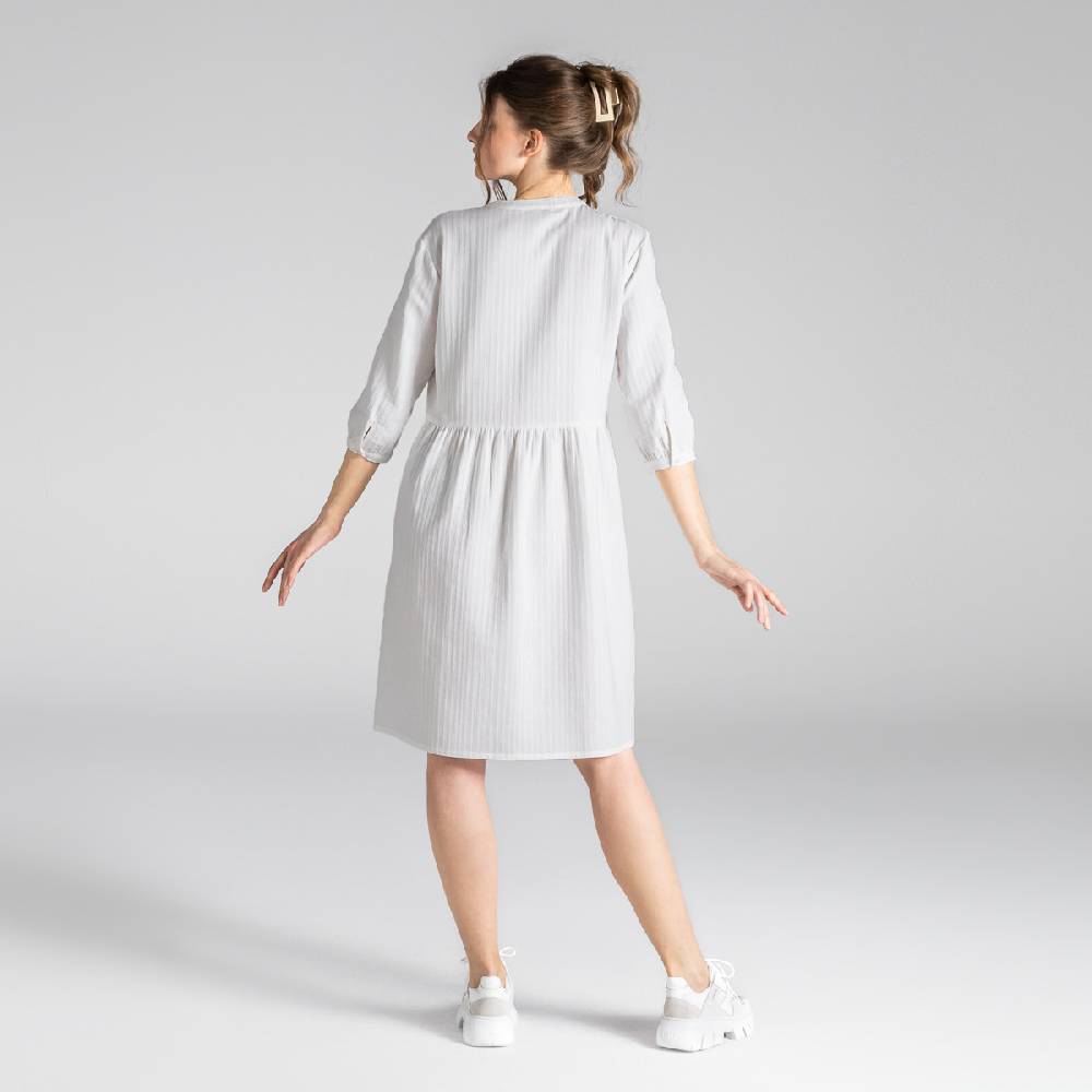LIVING CRAFTS BLOSWEN - Seersucker Kleid - White Nur noch ein Tag übrig