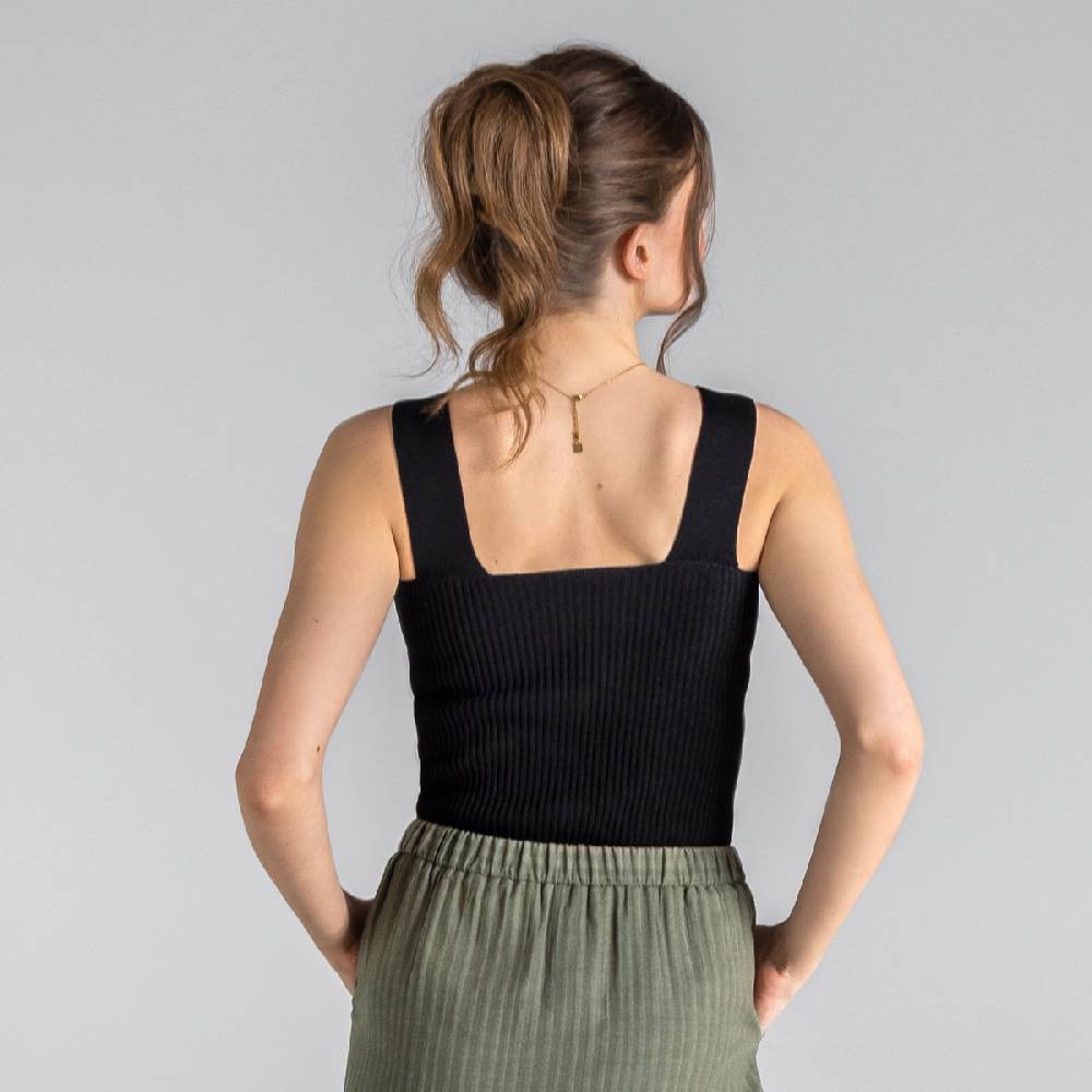 LIVING CRAFTS BIENKE - Strick Top - Black Speichern exportieren