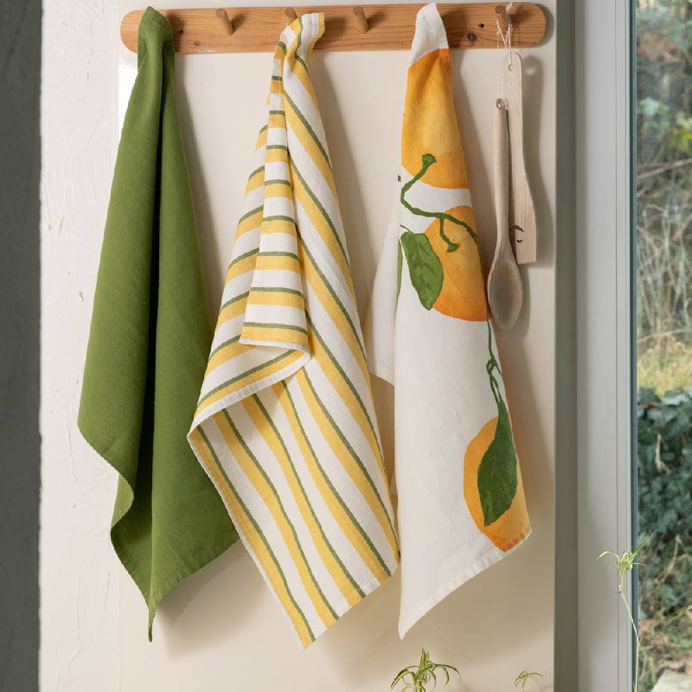 LIVING CRAFTS ORANGE - Geschirrtücher, 3er-Pack - Orange Limitierter Zeitrabatt