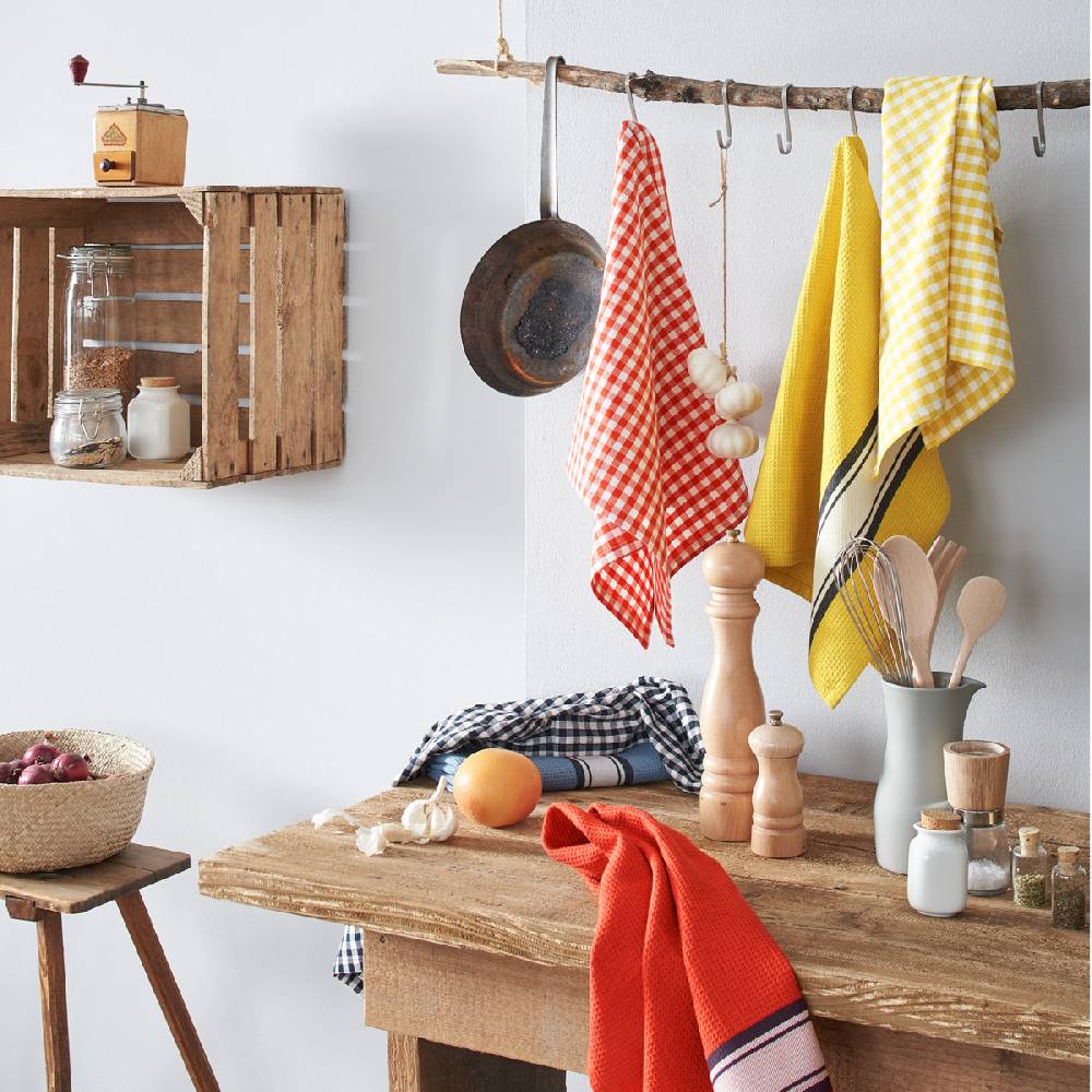 LIVING CRAFTS DELHI - Geschirrtücher, 2er-Pack - Curry Black Friday