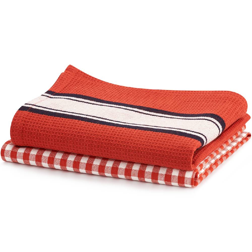LIVING CRAFTS DELHI - Geschirrtücher, 2er-Pack - Red Clay Cyber Monday