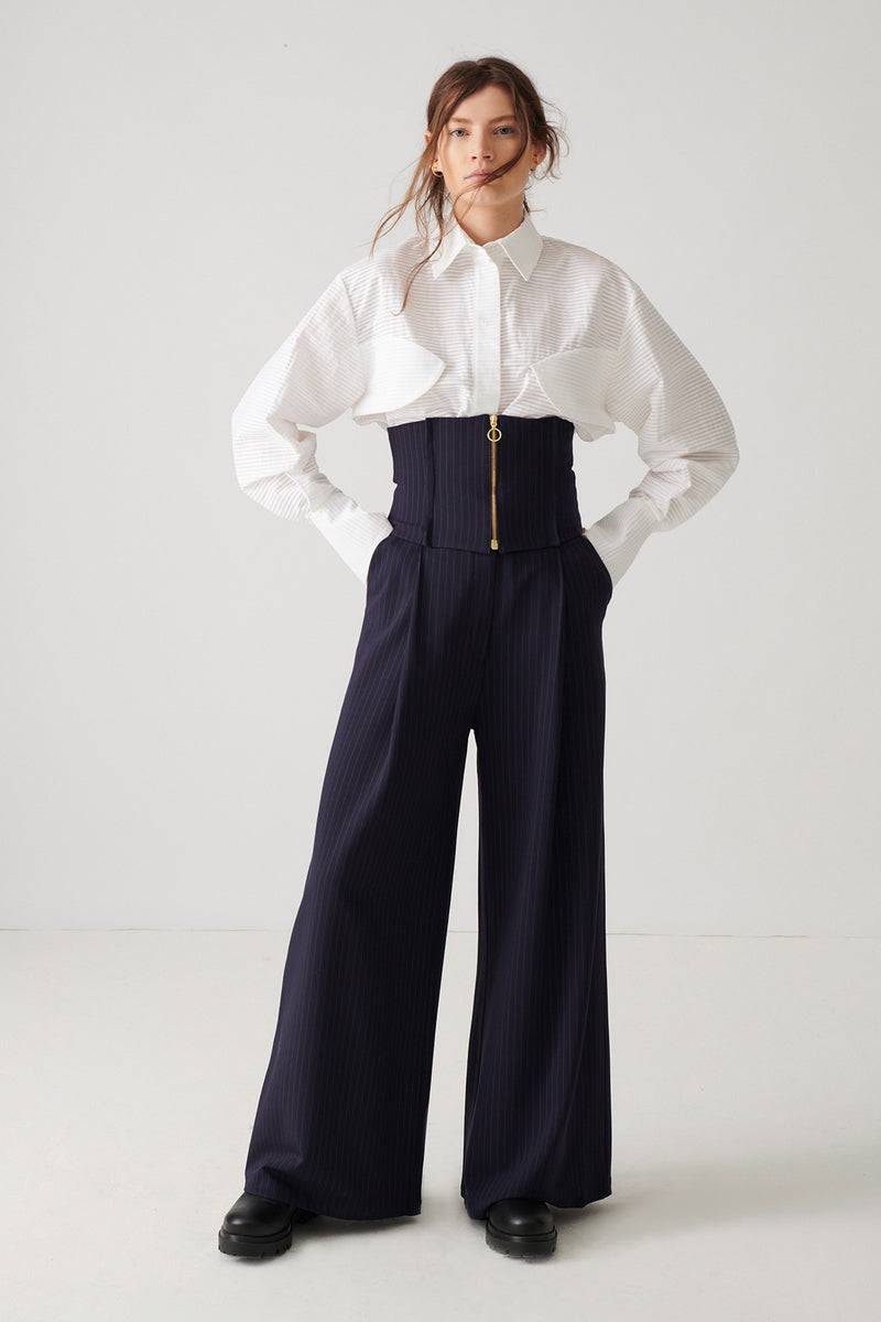 Mykke Hofmann Cotton Plissée Blouse Lon Exklusive Angebote