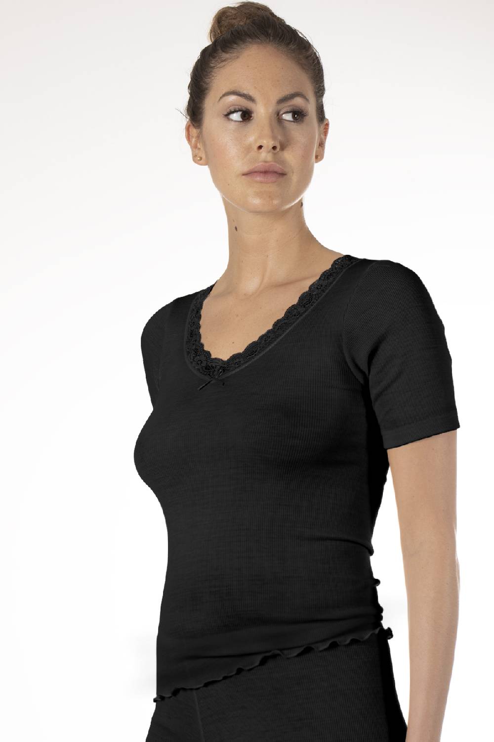 Nina Von C. Halbarm Shirt, WOOL SILK