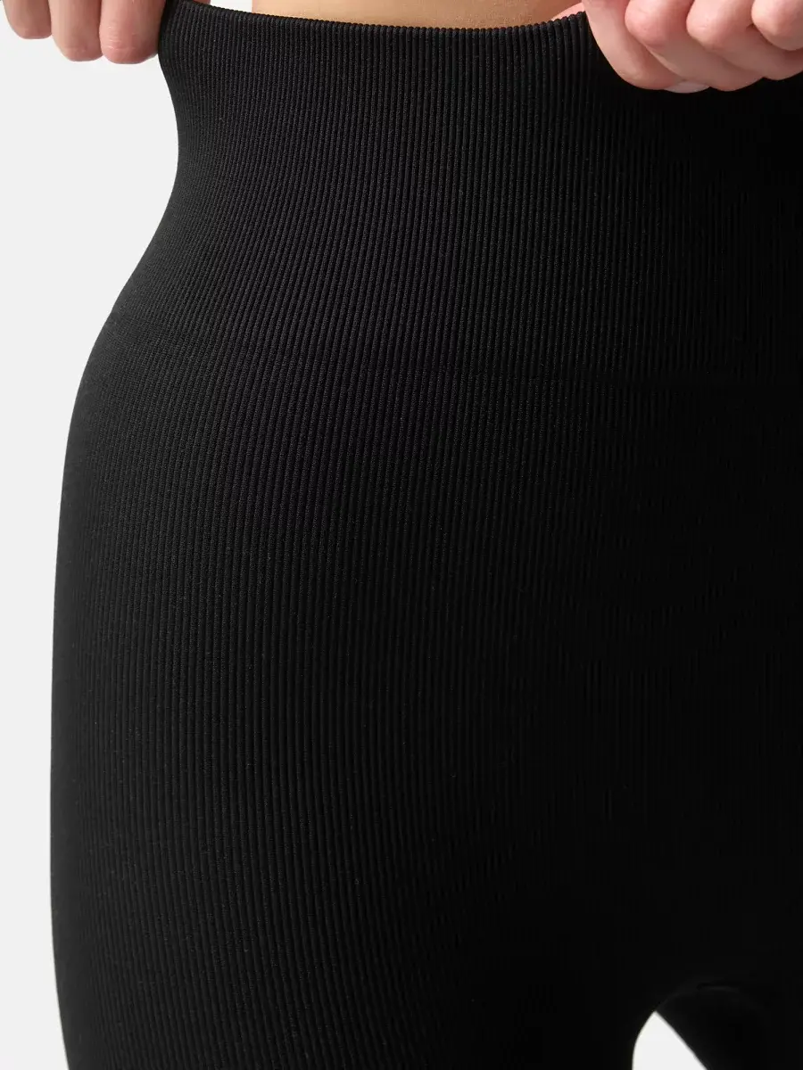 Nur Die Leggings in Ripp-Optik - Relax & Go - schwarz - Größe 44-46 Neuheiten