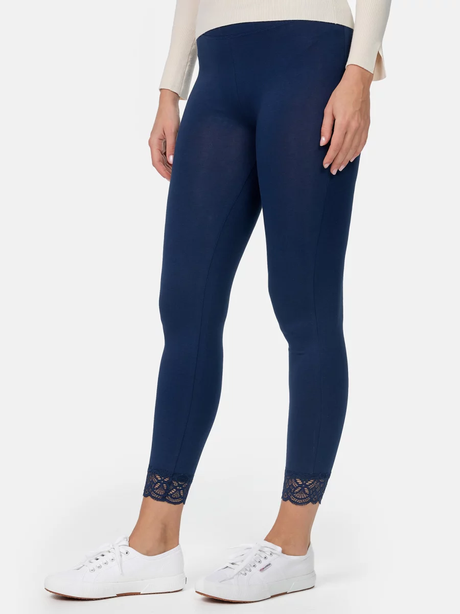 Nur Die 7/8 Leggings mit Spitze - Relax & Go - dunkelblau - Größe 44-46 Zeitbegrenzte Promotion