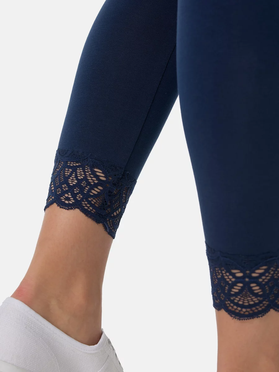 Nur Die 7/8 Leggings mit Spitze - Relax & Go - dunkelblau - Größe 44-46 Zeitbegrenzte Promotion
