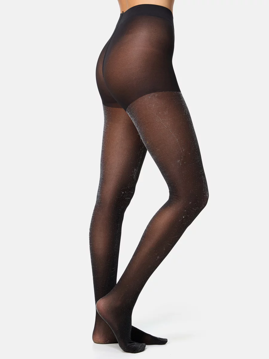 Nur Die Strumpfhose Glitzer 25 DEN - schwarz - Größe 42-44 Im Verkauf